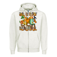 Oatmeal Heather Fall is proof that change is beautiful Zipper Hoodie - RanaPortraitStore