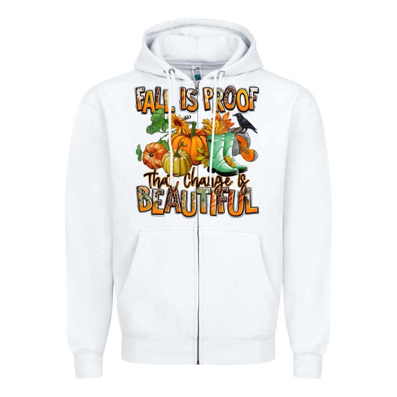 Fall Is Proof That Change Is Beautiful Zipper Hoodie by RanaPortraitStore | Teevron