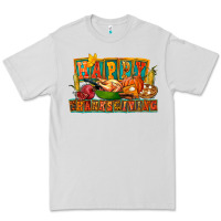 Dove Grey Happy Thanksgiving Premium Tee - FaDigitalArtStudio
