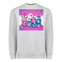Heather Grey stitch coffee cups Heavyweight Sweatshirt - Jasminsmagicworld