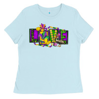 Baby Blue mardi gras love Ladies Tee - FaDigitalArtStudio