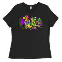 Black mardi gras love Ladies Tee - FaDigitalArtStudio