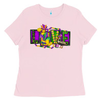 Bubblegum Pink mardi gras love Ladies Tee - FaDigitalArtStudio