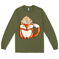 Army Green coffee cups animal Long Sleeve Tee - CowhideDigitalArt