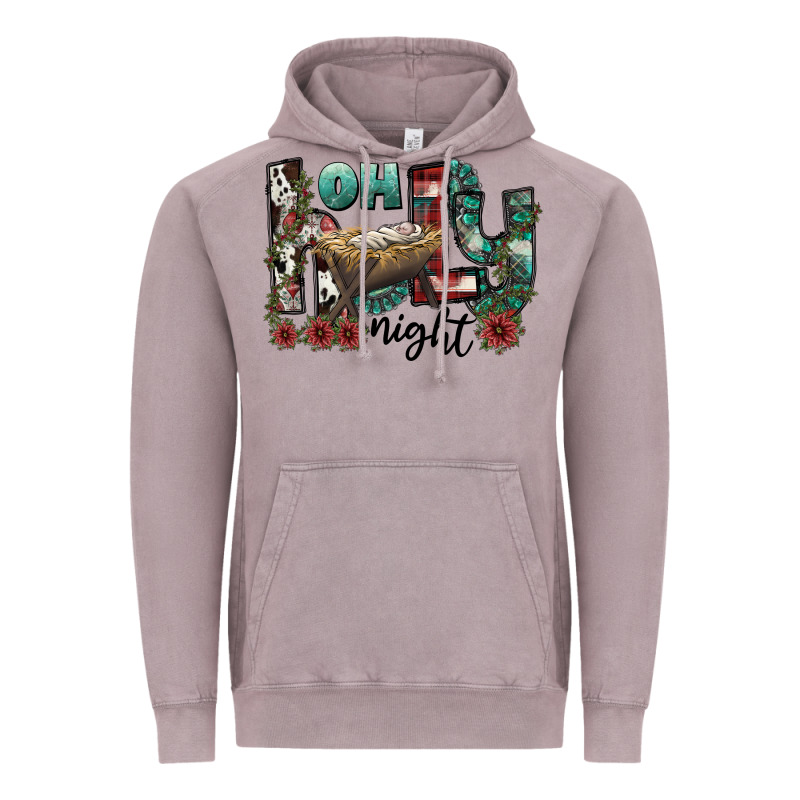 Oh Holy Night Vintage Hoodie by CowhideDigitalArt | Teevron