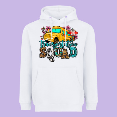 Transportation Squad School Bus Heavyweight Hoodie Designed By Jasminsmagicworld