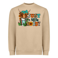 Mushroom just a little moody coffee cup long haired cow Heavyweight Sweatshirt - Jasminsmagicworld