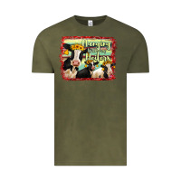 Vintage Olive Hanging With My Heifers Holstein Cows Vintage Tee - RanaPortraitStore