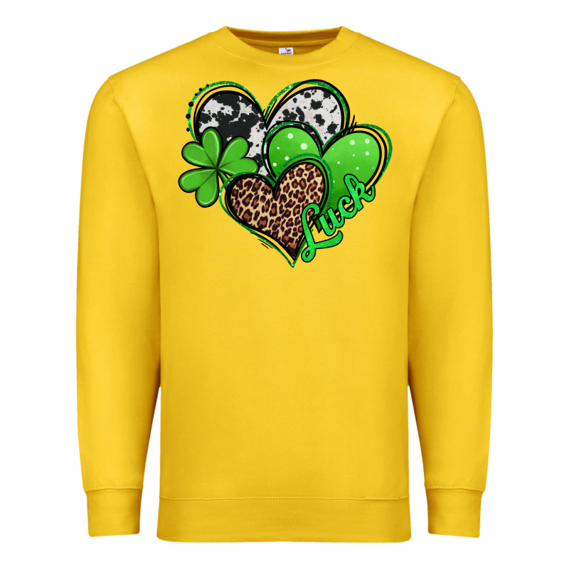St Patricks Day Hearts Premium Sweatshirt by Jasminsmagicworld | Teevron