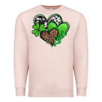 Pale Pink st patricks day hearts Premium Sweatshirt - Jasminsmagicworld