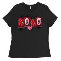 Black Xoxo Love Ladies Tee - FaDigitalArtStudio
