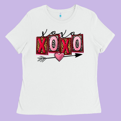 Xoxo Love Ladies Tee Designed By Fadigitalartstudio