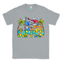 Heather Grey Summer Gnomes Classic Tee - CowCowDesign
