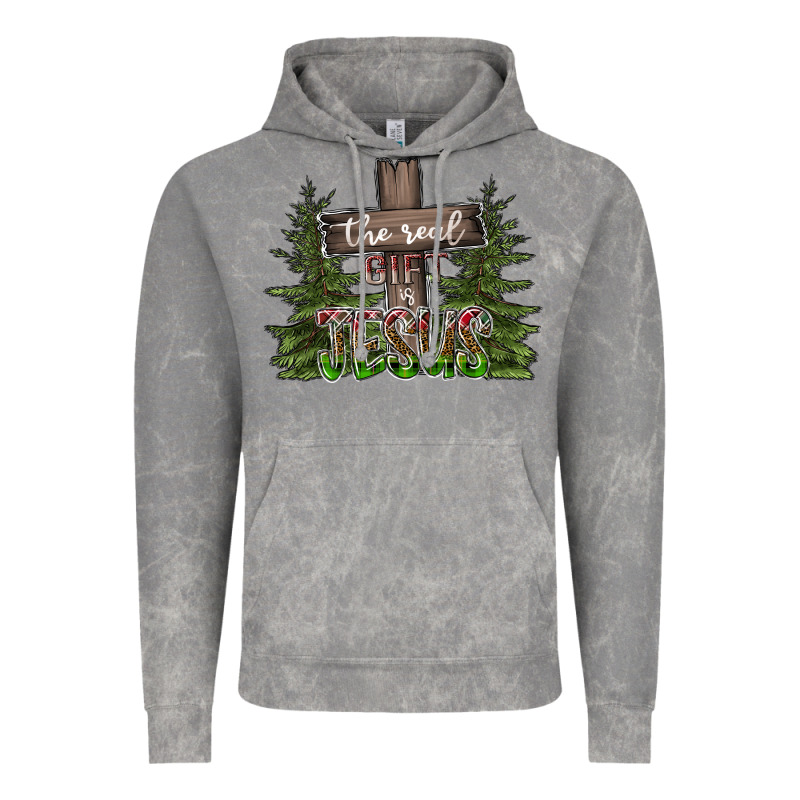 The Real Gift Is Jesus Vintage Hoodie by CowhideDigitalArt | Teevron