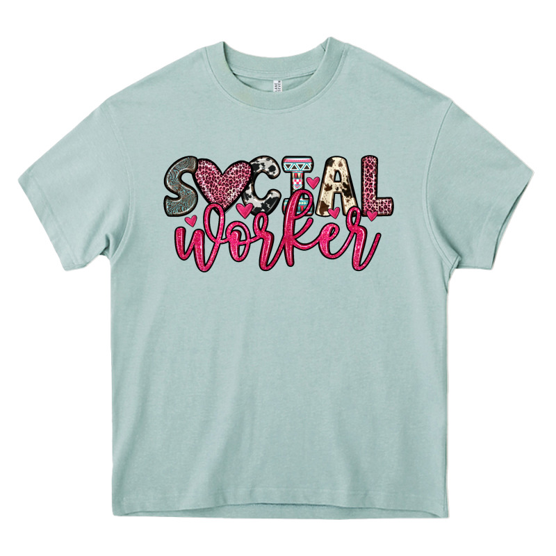 Social Worker Heavy Core Tee by OliviaCreatesArt | Teevron