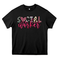 Black social worker Heavy Core Tee - OliviaCreatesArt