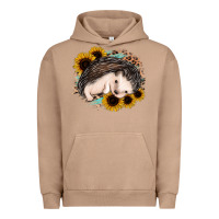 Pigment Burro sleeping hedgehog sunflower leopard Urban Hoodie - Jasminsmagicworld