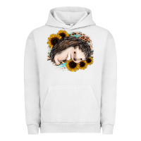 Pigment Lunar Rock sleeping hedgehog sunflower leopard Urban Hoodie - Jasminsmagicworld