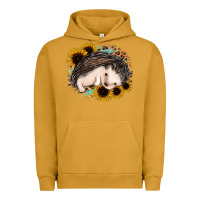 Pigment Peanut Butter sleeping hedgehog sunflower leopard Urban Hoodie - Jasminsmagicworld