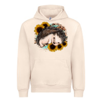 Sandshell sleeping hedgehog sunflower leopard Urban Hoodie - Jasminsmagicworld