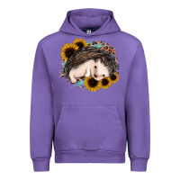 Tulip sleeping hedgehog sunflower leopard Urban Hoodie - Jasminsmagicworld