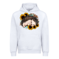 White sleeping hedgehog sunflower leopard Urban Hoodie - Jasminsmagicworld