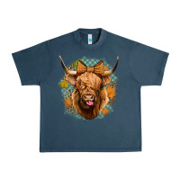 Midnight Navy fall highland cow Urban Heavy Tee - Jasminsmagicworld