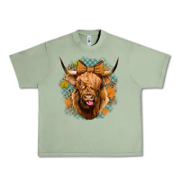 Oil Green fall highland cow Urban Heavy Tee - Jasminsmagicworld