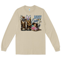 Mushroom Happy Easter Long Sleeve Tee - CowhideDigitalArt