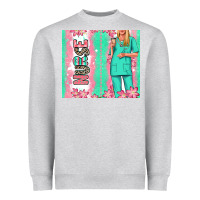 Heather Grey nurse  blonde woman Heavyweight Sweatshirt - RanaPortraitStore