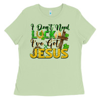 Matcha i don't need luck i've got jesus Ladies Tee - FaDigitalArtStudio