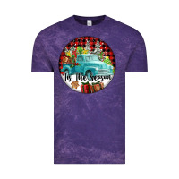 Cloud Purple Tis The Season Truck Vintage Tee - FaDigitalArtStudio