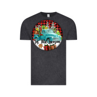 Vintage Black Tis The Season Truck Vintage Tee - FaDigitalArtStudio