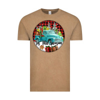 Vintage Coffee Tis The Season Truck Vintage Tee - FaDigitalArtStudio