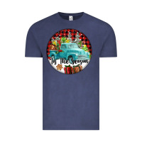 Vintage Denim Tis The Season Truck Vintage Tee - FaDigitalArtStudio