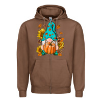Chestnut Fall Gnome Zipper Hoodie - RanaPortraitStore
