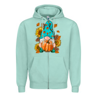 Seafoam Fall Gnome Zipper Hoodie - RanaPortraitStore