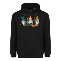 Black Fall Vibes Gnomes Heavyweight Hoodie - RanaPortraitStore