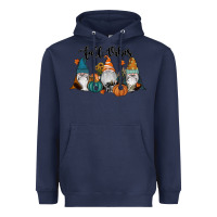 Navy Fall Vibes Gnomes Heavyweight Hoodie - RanaPortraitStore