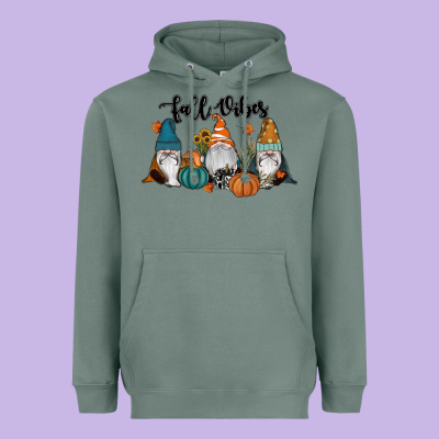 Fall Vibes Gnomes Heavyweight Hoodie Designed By Ranaportraitstore