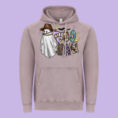 Boo Haw Vintage Hoodie Designed By Cowhidedigitalart