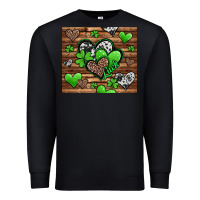 Black st patricks day hearts Premium Sweatshirt - Jasminsmagicworld