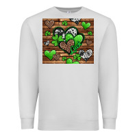 Dove Grey st patricks day hearts Premium Sweatshirt - Jasminsmagicworld