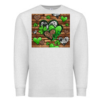 Oatmeal Heather st patricks day hearts Premium Sweatshirt - Jasminsmagicworld
