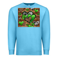Ocean Blue st patricks day hearts Premium Sweatshirt - Jasminsmagicworld