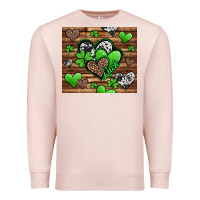 Pale Pink st patricks day hearts Premium Sweatshirt - Jasminsmagicworld