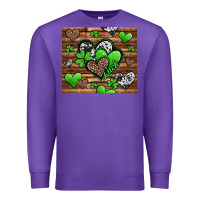 Purple st patricks day hearts Premium Sweatshirt - Jasminsmagicworld