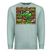 Seafoam st patricks day hearts Premium Sweatshirt - Jasminsmagicworld