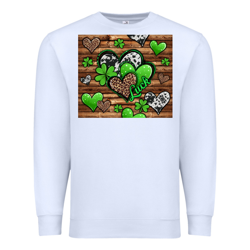 St Patricks Day Hearts Premium Sweatshirt by Jasminsmagicworld | Teevron