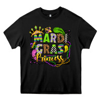 Black mardi gras princess Heavy Core Tee - OliviaCreatesArt